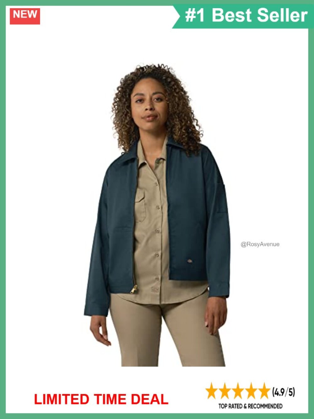 Women's Unlined Eisenhower Work Jacket Twill Utility Coat